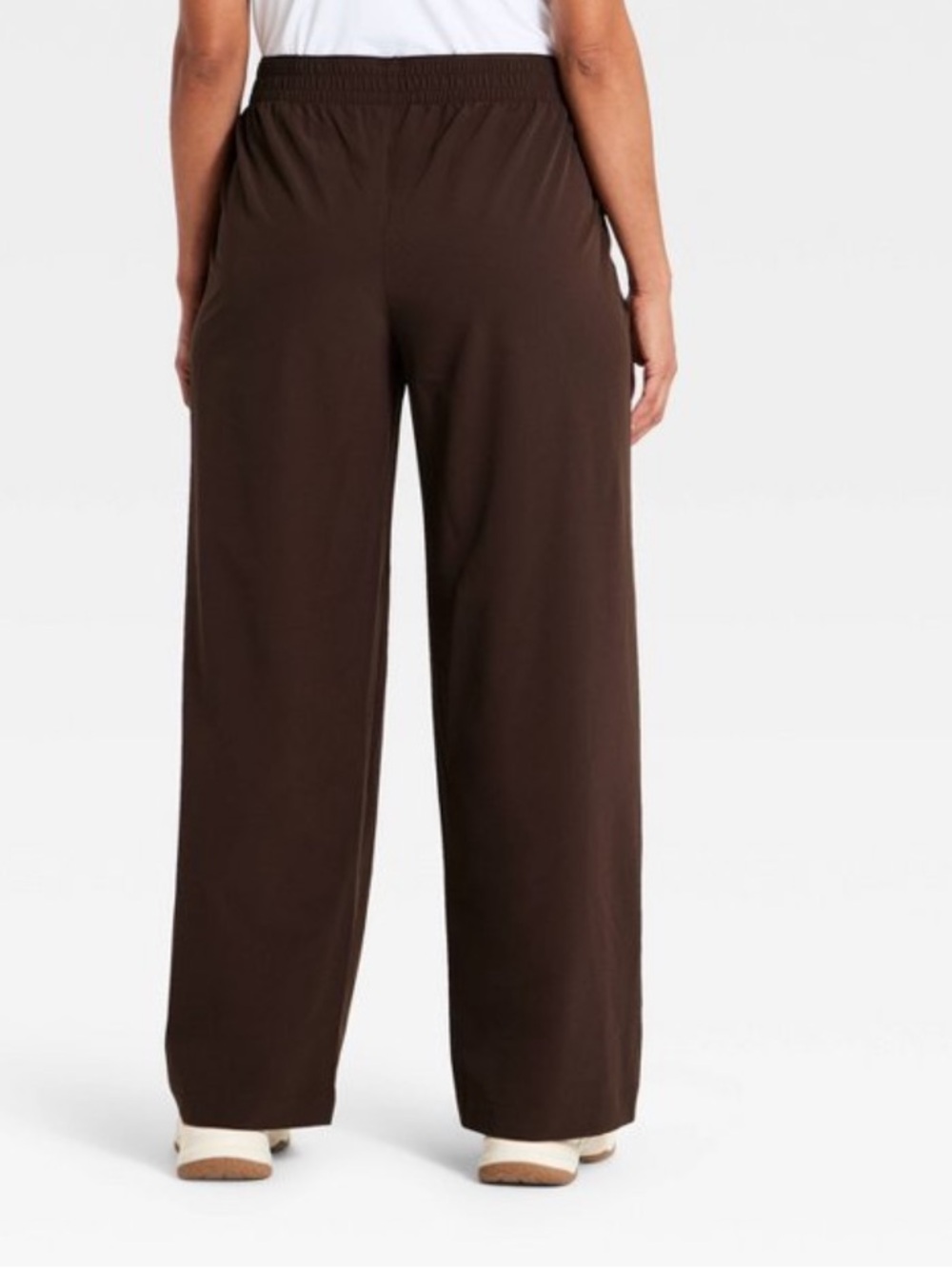Women’s Mid Rise Wide Leg Travel Pants - Brown. S - Picture 3 of 16